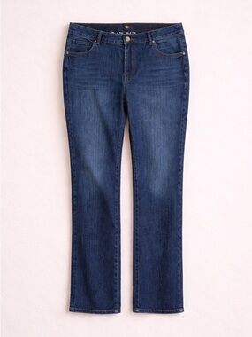 Lane Bryant Genius Fit Straight Jeans 26W Average Dark Wash Stretch Plus Size